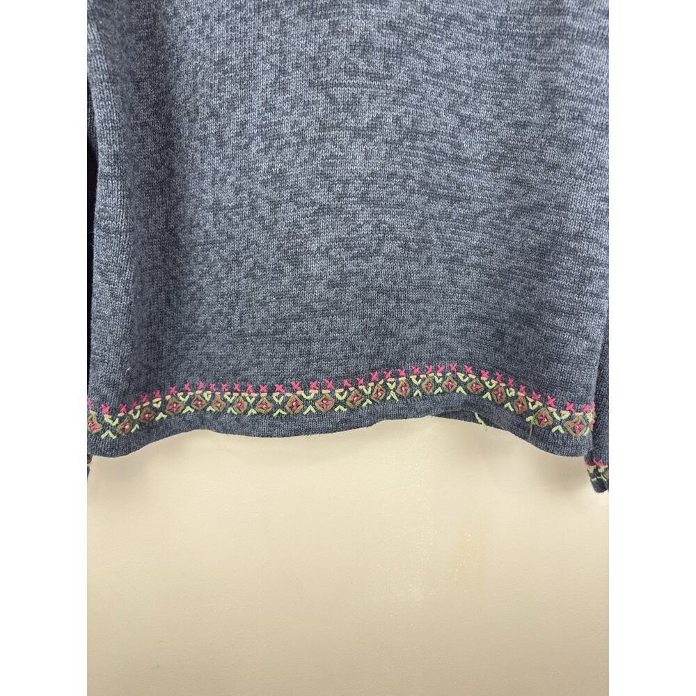 Vintage Timberlea Women’s Quarter Zip Sweater Cardinal Embroidery Knit Size L - Picture 4 of 13